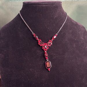 Nordstrom VCLM Ruby Necklace with Silver Chain